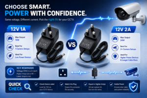 12V 1A vs 12V 2A CCTV Power Adapter