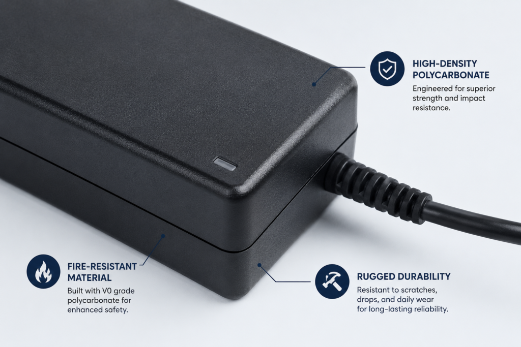 A premium fixed-voltage adapter designed to protect users from the hidden cost of using the wrong charger.