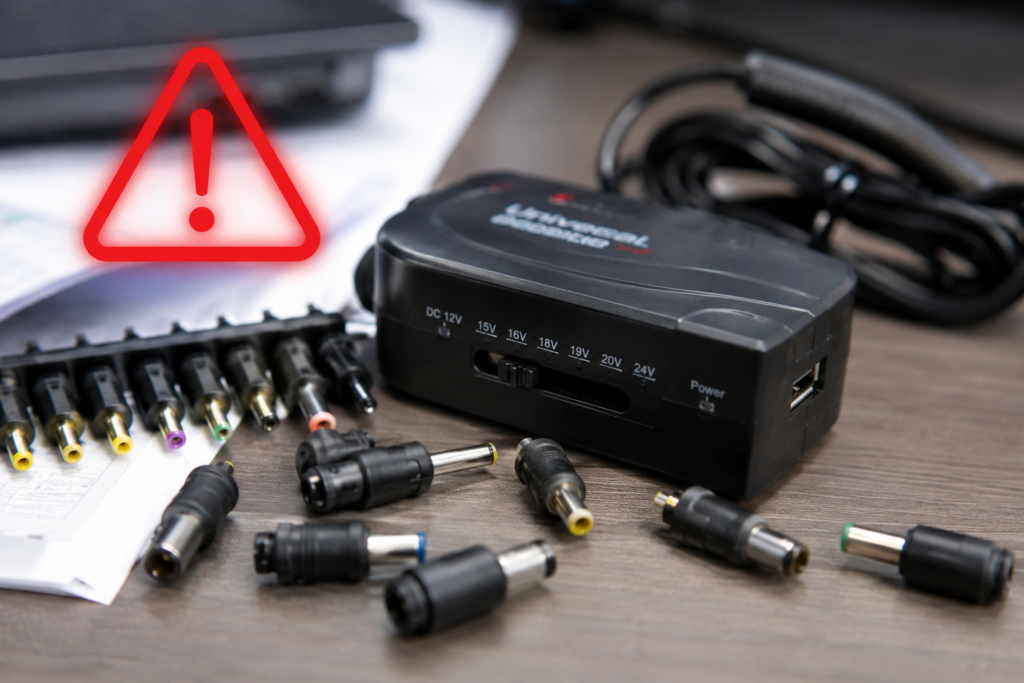 The hidden hardware dangers of using multi-plug universal chargers instead of exact niche product power replacements.