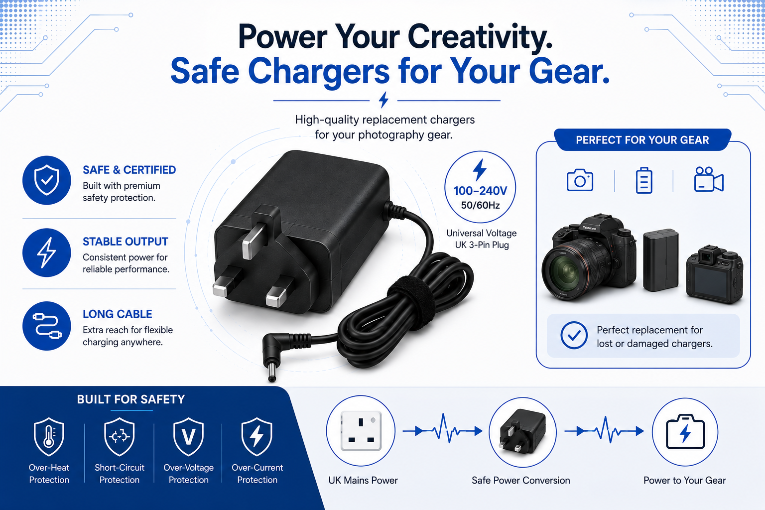 replacement camera charger uk