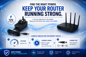 12V power adapter for an old router