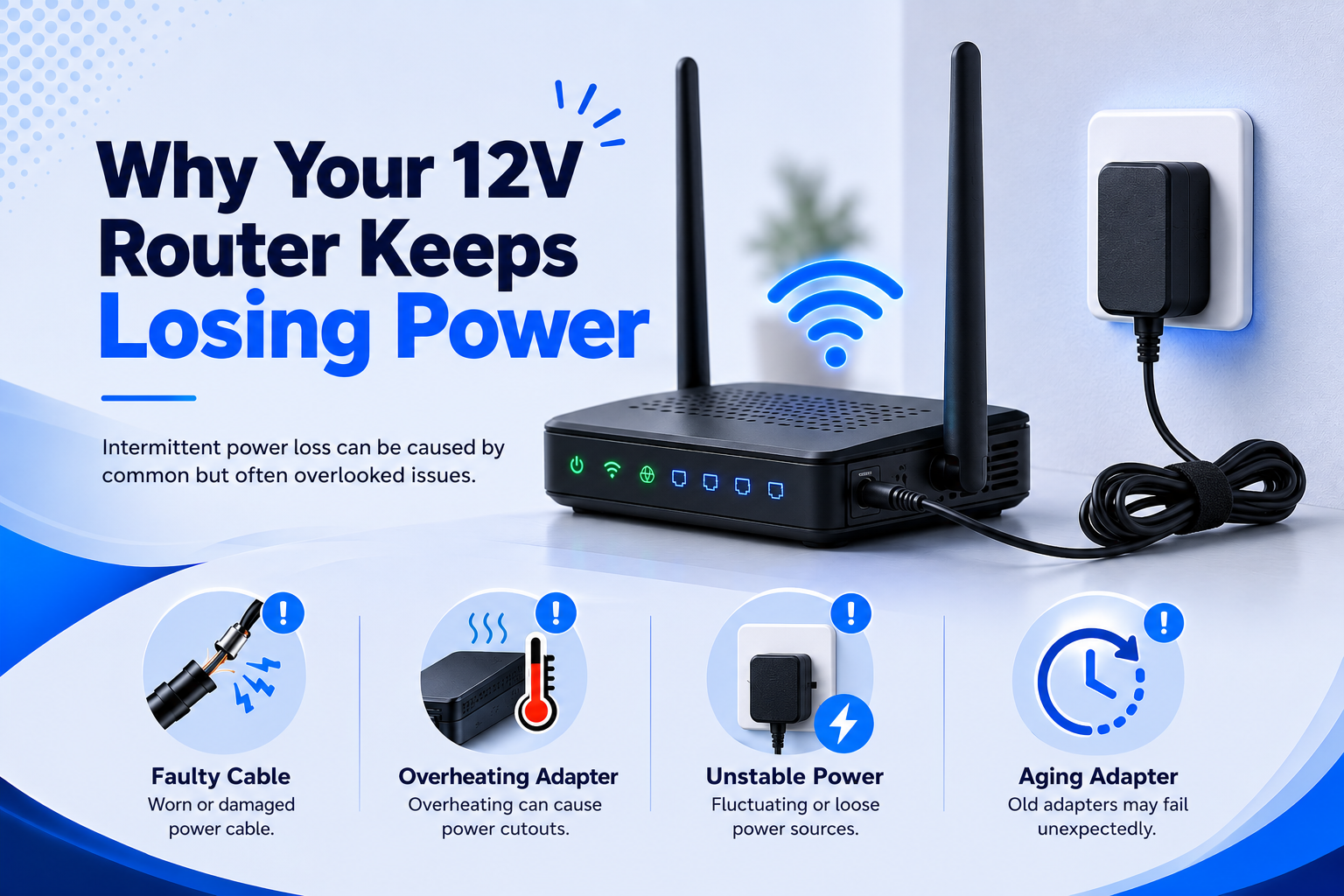 12V Router Suddenly Keep Losing Power?