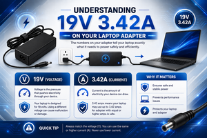 19V 3.42A Mean on a Laptop