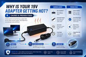 19v laptop power adapter get hot