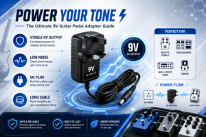 9V guitar effects pedal power adapter