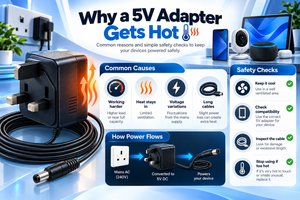 5V power adapter get hot