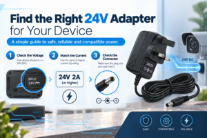 match a 24V power adapter